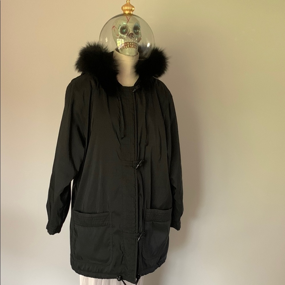 Forecaster Women's Black Fur-Trimmed Hooded Jacket - Picture 1 of 8